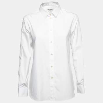 Pre Owned Saint Laurent Paris White Cotton Button Front Shirt L