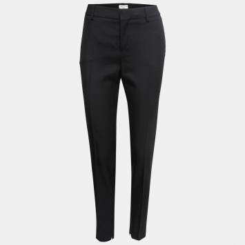 Pre Owned Saint Laurent Black Wool Trousers M