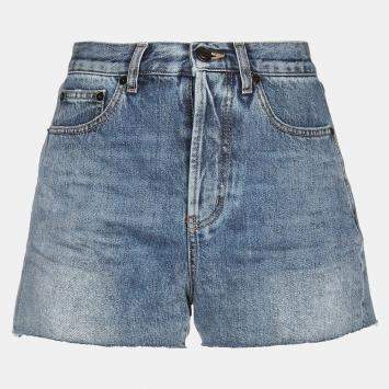 Pre Owned Saint Laurent Cotton Denim shorts 28