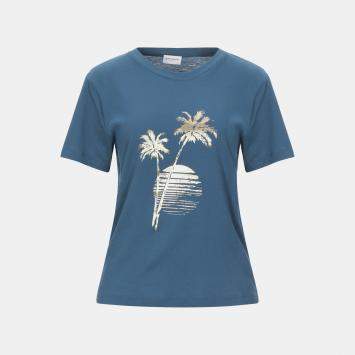 Pre Owned Saint Laurent Blue Jersey T-Shirt S