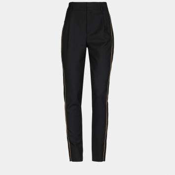 Pre Owned Saint Laurent Black Wool Tapered Pants XL (FR 42)
