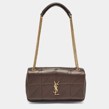 Pre Owned Saint Laurent Brown Leather Medium Jamie Shoulder Bag