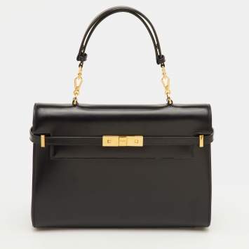 مملوكة مسبقًا Saint Laurent Manhattan Black Leather Top Handle Bag