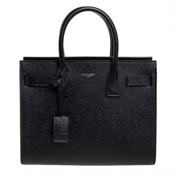 Pre Owned Saint Laurent Black Leather Baby Classic Sac De Jour Tote