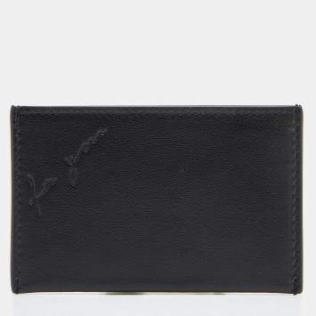 Pre Owned Saint Laurent Black Leather Pocket Mirror Case