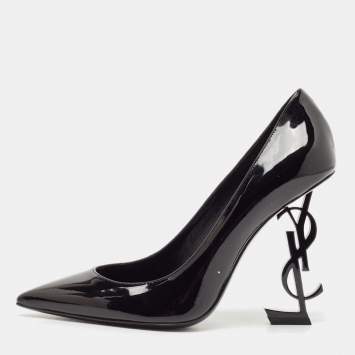 Saint Laurent Black Patent Leather Opyum Pumps Size 37