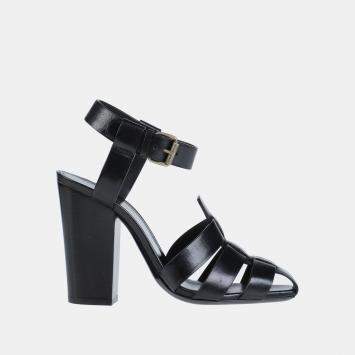 Pre Owned Saint Laurent Leather Ankle Strap Sandals Size 40