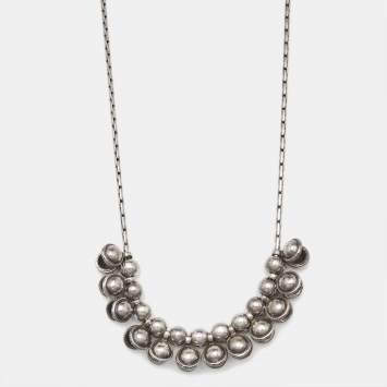Saint Laurent Paris Silver Tone Necklace