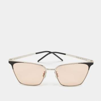 Saint Laurent Silver/Peach SL429 New Wave Square Sunglasses