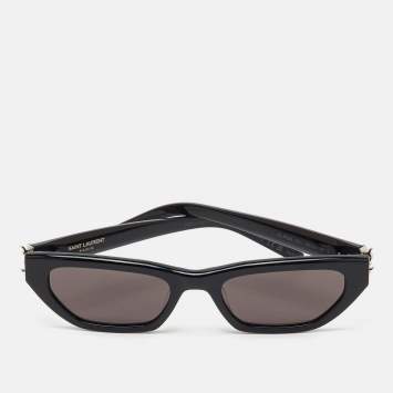 Pre Owned Saint Laurent SL M126 001 Black Acetate Cat Eye Sunglasses
