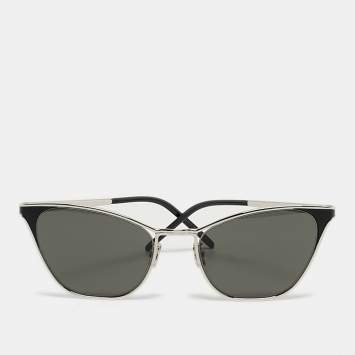 مملوكة مسبقًا Saint Laurent Black/Silver Tone SL409 Cat Eye Sunglasses