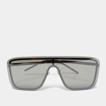 Pre Owned Saint Laurent Black SL354 Mask Shield Sunglasses