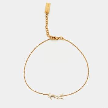 Pre Owned Saint Laurent Opyum Gold Tone Bracelet