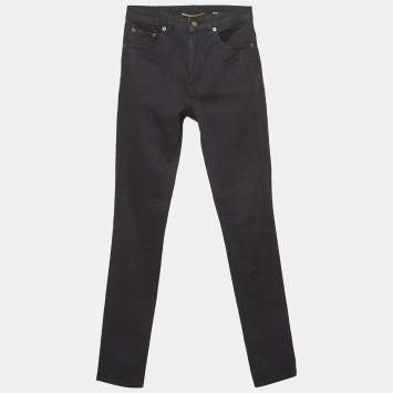 Pre Owned Saint Laurent Paris Black Denim Jeans S Waist 26"