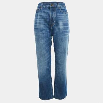Pre Owned Saint Laurent Blue Denim 90s High-Waist Jeans M Waist 30"