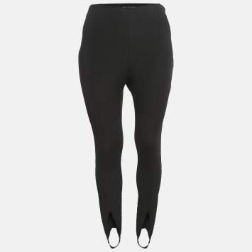 Pre Owned Saint Laurent Paris Black Stretch Knit Stir Up Leggings S