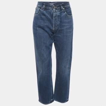 Saint Laurent Paris Blue Faded Denim Straight Leg Jeans L Waist 31"