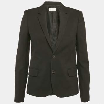 Saint Laurent Black Wool Single Breasted Blazer M