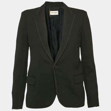 Saint Laurent Black Wool Tailored Blazer S