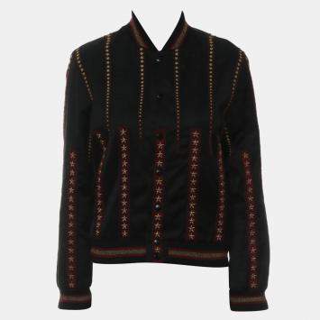Saint Laurent Paris Stars Embellished Bomber Jacket