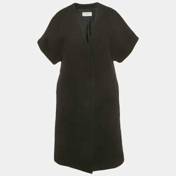 Pre Owned كاب شعر سان لوران باريس أسود صغير