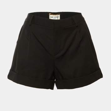 مملوكة مسبقًا Saint Laurent Paris Black Wool Shorts M