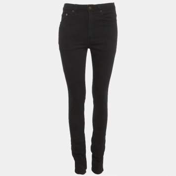 مملوكة مسبقًا Saint Laurent Black Denim Regular Fit Jeans M/Waist 27" 