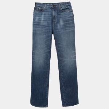 Pre Owned Saint Laurent Blue Denim 90s High-Waist Jeans M Waist 30"
