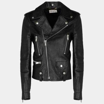 Pre Owned Saint Laurent  Women's Leather Biker Jacket - Black - S