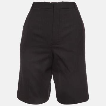 Saint Laurent Black Wool Chino Shorts S