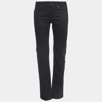 Pre Owned Saint Laurent Paris Black Denim Jeans S Waist 27"