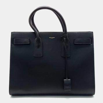 Pre Owned Saint Laurent Black leather Sac Dejour Large Bag