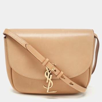 Pre Owned Saint Laurent Tan Leather Kaia Crossbody Bag