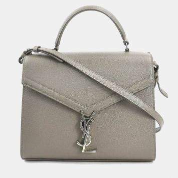 Saint Laurent Grey Leather Shoulder Bag