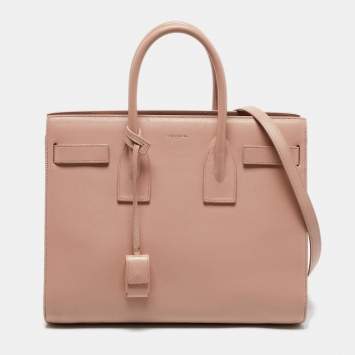 Saint Laurent Pink Leather Small Classic Sac De Jour Tote