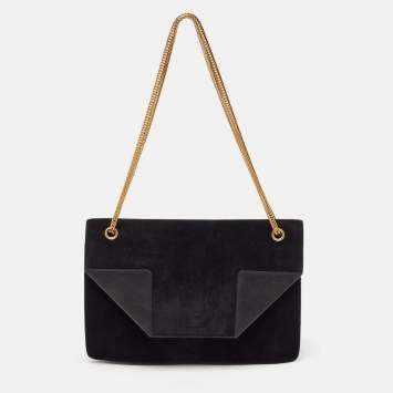 Saint Laurent Black Suede Medium Betty Shoulder Bag