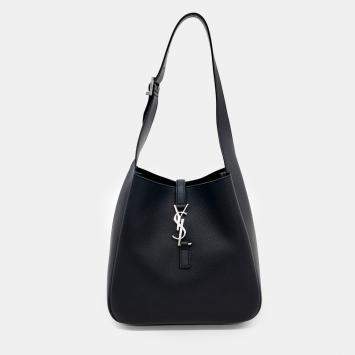 Saint Laurent Paris Black Leather LE 5 A 7 Small Hobo Bag