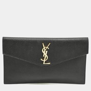 Saint Laurent Black Leather Uptown Pouch
