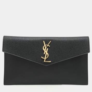 Saint Laurent Black Leather Uptown Pouch