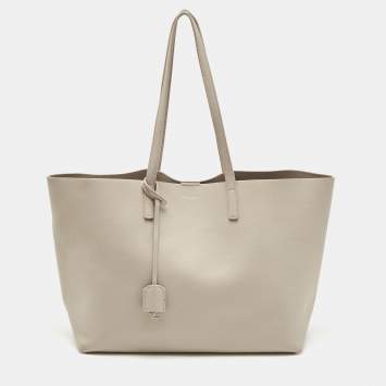 Saint Laurent Beige Leather Shopper Tote