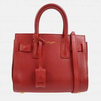 Saint Laurent Red Sac de Jour 2way Handbag