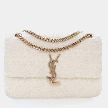 Pre Owned Saint Laurent Jamie Medium Tweed Shoulder Bag