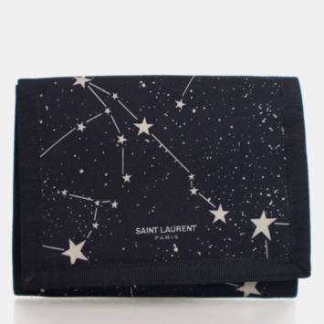 Pre Owned Saint Laurent Nylon Constellation Wallet