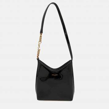 Pre Owned Saint Laurent Paris Black Patent Leather Shoulder Bag