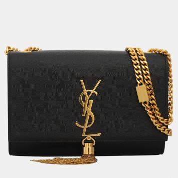 Pre Owned Saint Laurent Paris Small Monogram Kate Tassel Crossbody Bag