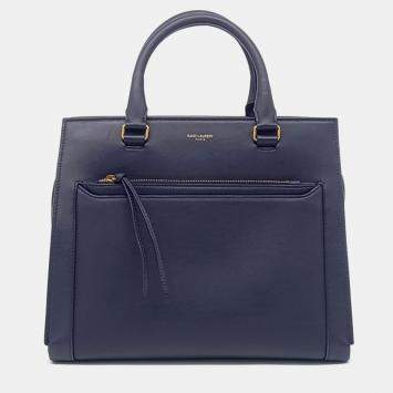 Pre Owned Saint Laurent Paris Black Leather East Side Medium Tote Bag