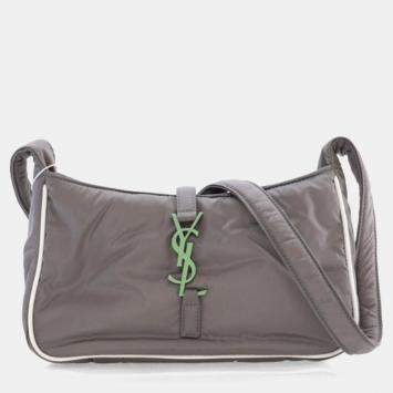 Pre Owned Saint Laurent Nylon Le 5 A 7 Hobo