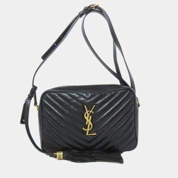 Pre Owned Saint Laurent Lou V-Stitch Shoulder Bag In Calfskin