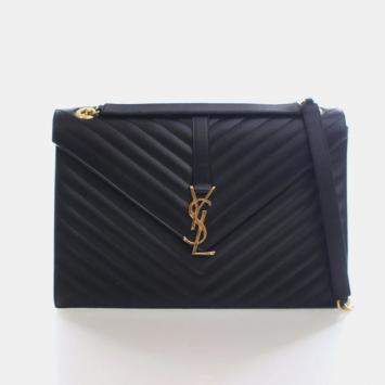 مملوكة مسبقًا Saint Laurent Large Calfskin Envelope Flap Bag