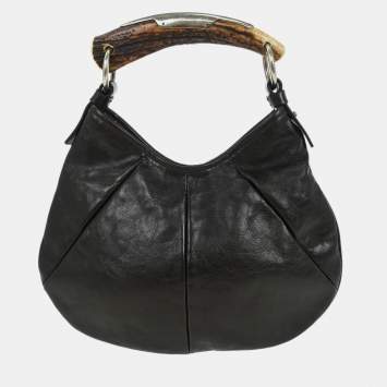 مملوكة مسبقًا Yves Saint Laurent Dark Brown Leather Mombasa Handbag